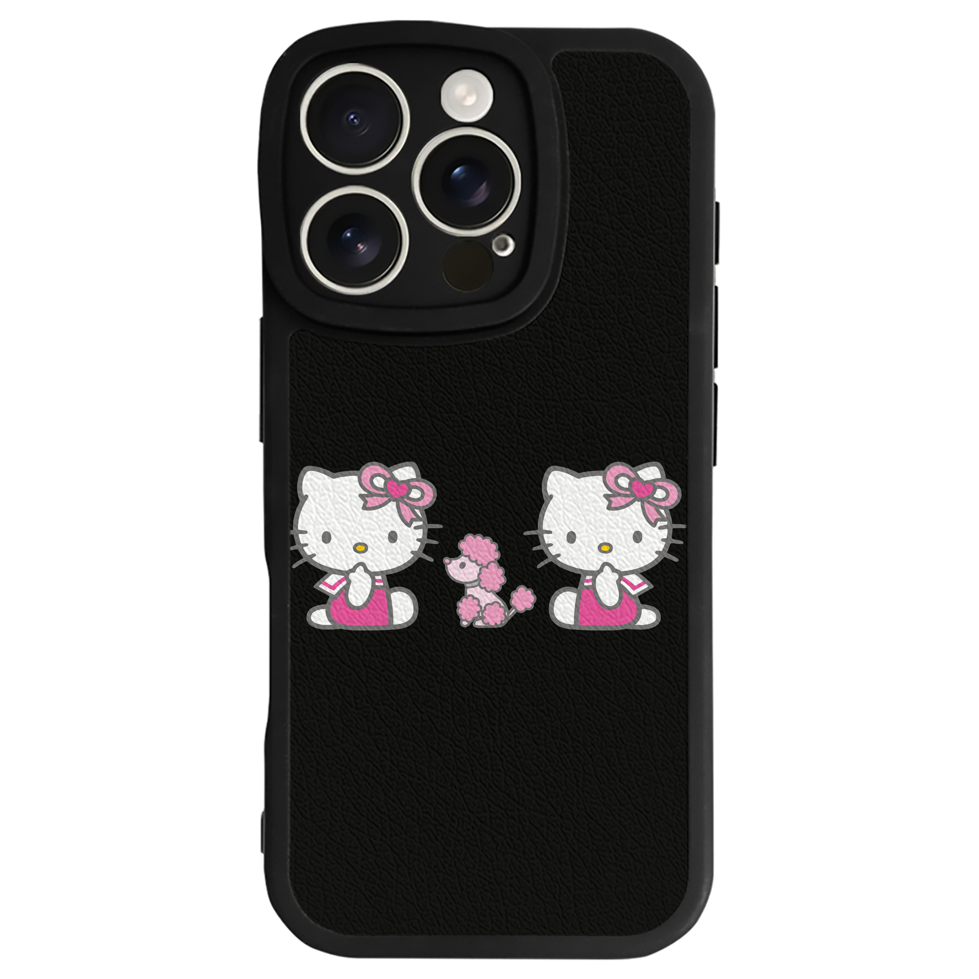 （画像用） Hello Kitty ハローキティ 【iPhone 16シリーズ対応】シリコンスマホケース（レザー調） 材質：シリコン